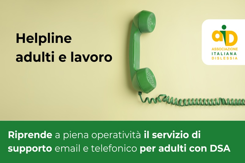 helpline adulti lavoro aid rilancio