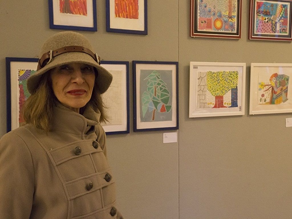 Visitatrice della mostra