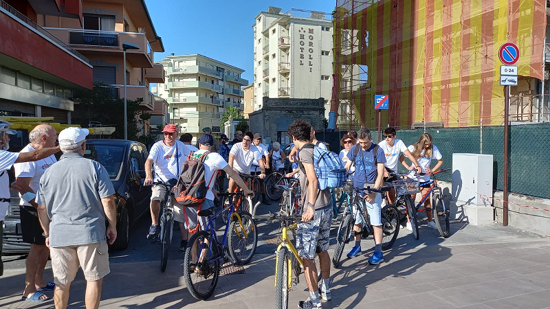 La partenza dell biciclettata svolta il 6 sette...