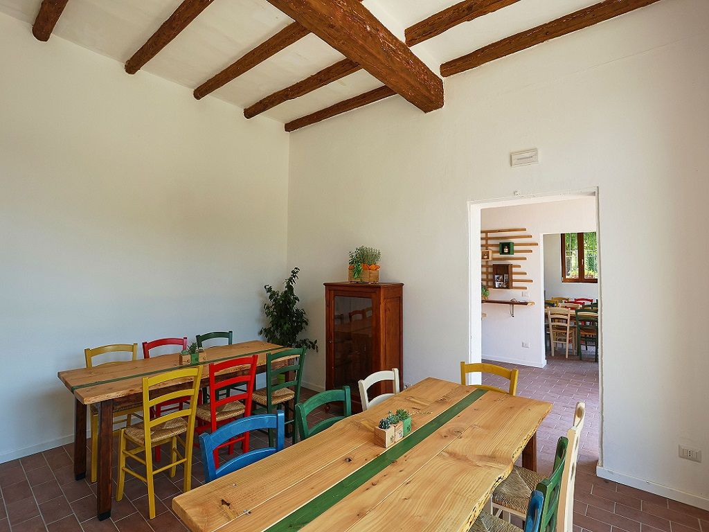 Una delle sale dell'agriturismo