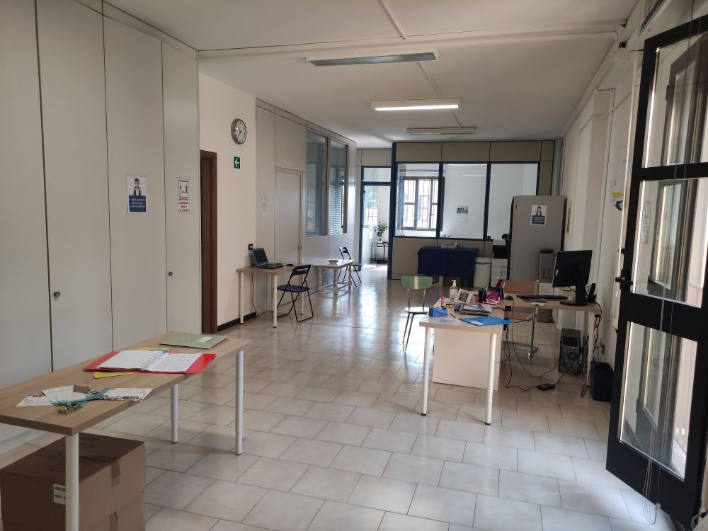 La sala d'accoglienza