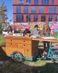 CicloAtelier Itinerante, l'arteterapia va in strada con una cargobike