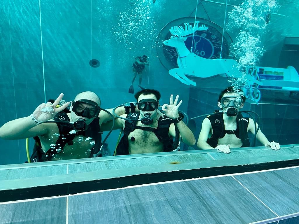 Partecipanti al corso in immersione